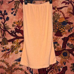 Vintage Spring-time Peach Knit Mini Skirt